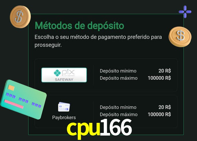 O cassino cpu166 oferece uma grande variedade de métodos de pagamento